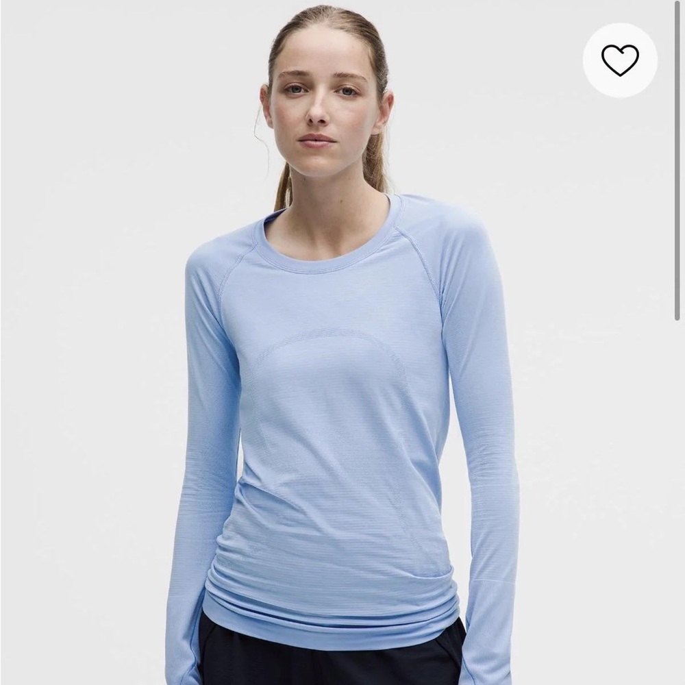 Lululemon Swiftly Tech 2.0 Long Sleeve Hip Length Size 10 (Light Blue)